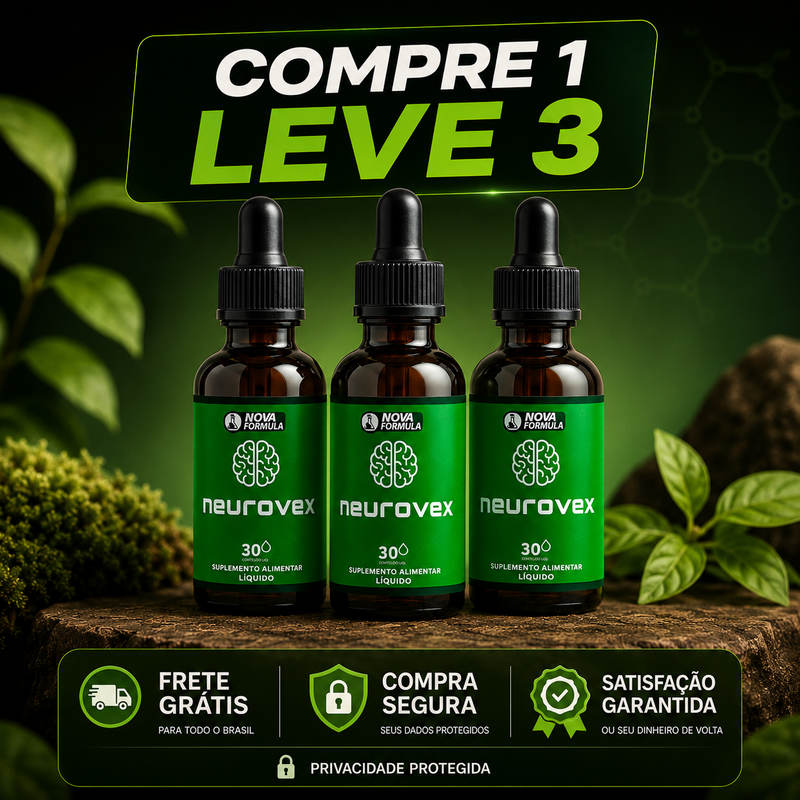NEUROVEX PROMOÇÃO (OFICIAL) - COMPRE 1 LEVE 3 + FRETE GRÁTIS